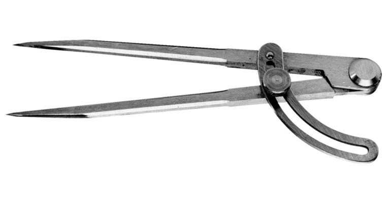 LIZZARD Spitzzirkel mit Bogen und gehärteten Spitzen L = 150 mm DIN 6486