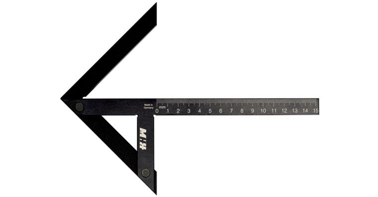 Centring angle aluminium hardened scratch-resistant surface 200 x 150 mm