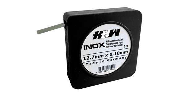 Fühlerlehrenband INOX Länge 5 m Breite 12,7 mm Stärke 0,12 mm in Kassette