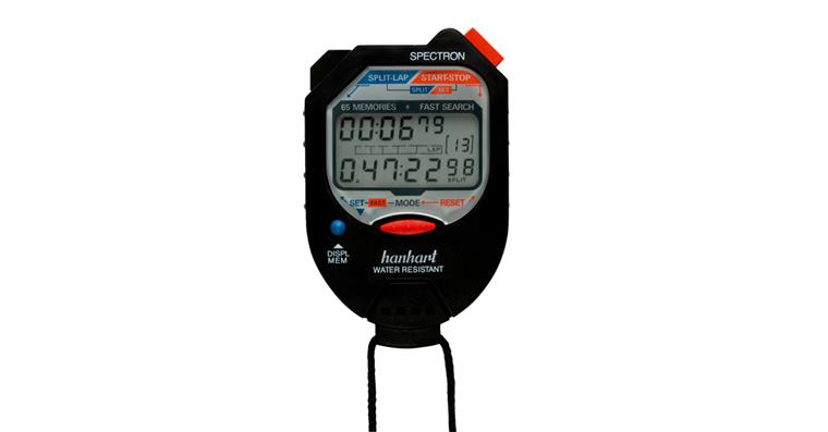 Digital stopwatch Spectron watertight ABS special housing display 0.01 sec.