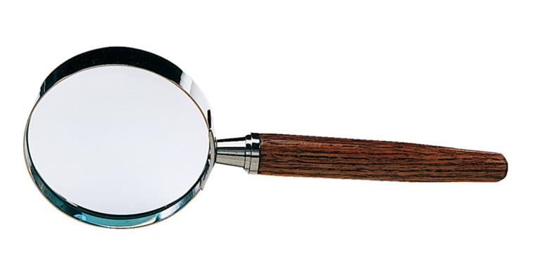 Magnifying glass L-303 magnification 4x, dia. 65 mm metal frame