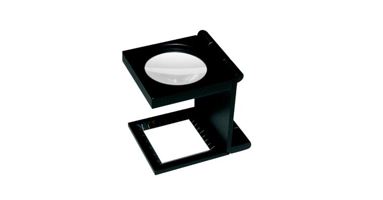 Measuring magnifier (thread counter) mm/inch scale, magn. 6x, lens dia. 30 mm