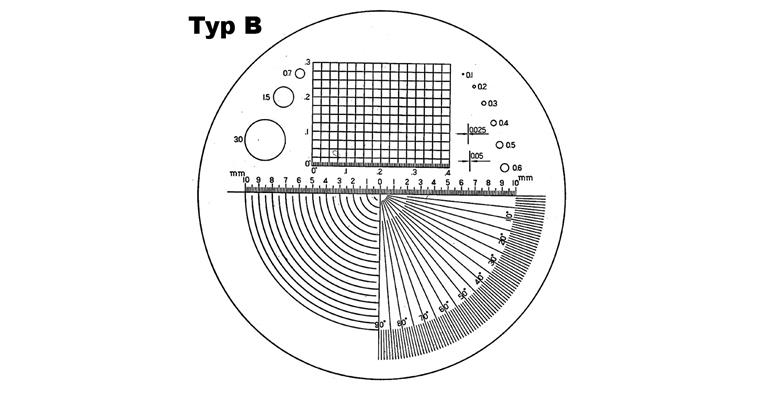Scale type B for scale magnifiers cat. no. 39242 101-102