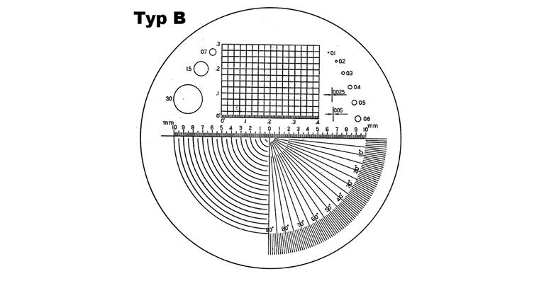 Skala Typ B für Skalenlupen Kat.-Nr. 39242 101-102