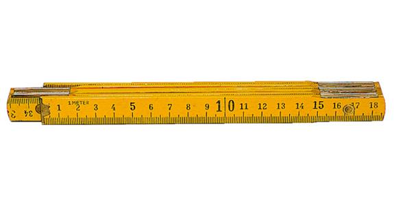 Gliedermaßstab Buchenholz gelb Länge 1 m Breite 16 mm Gliederzahl 6