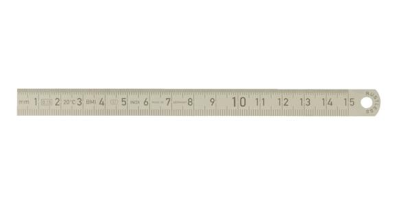 Biegsamer Maßstab Teilung 1/2 und 1/1 mm EG-Gen. II rostfrei L=300 mm
