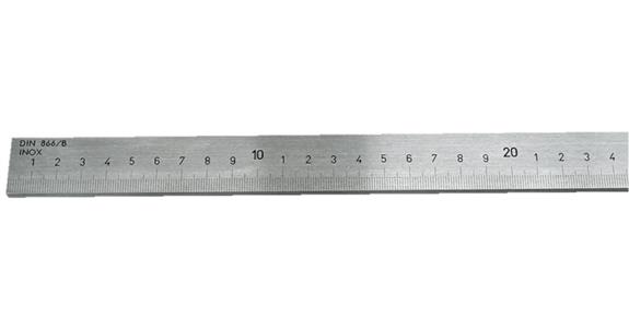 Arbeitsmaßstab DIN 866/B gelaserte 1/1 mm Teilung rostfrei L=6000 mm