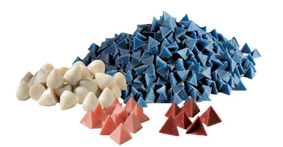Kunststoffschleifkörper Pyramide PO 6mm blau Gebinde 25kg