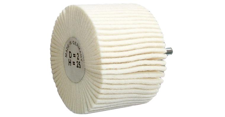 Filz-Lamellenpolierer Lamellenform Schaft-Ø 6 mm 80x50 mm soft