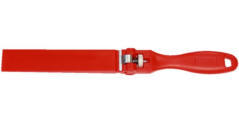 Flexible sanding belt holder with clamping screw 270x25 mm for abrasive cloth