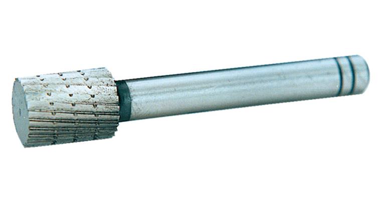 TC bur flame-shaped (B), shank dia. 6 mm, serration 3, head dia.xlength 12x30 mm