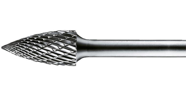 TC bur ogival (SPG), shank dia. 3 mm, serration 5, head dia.xlength 3x13