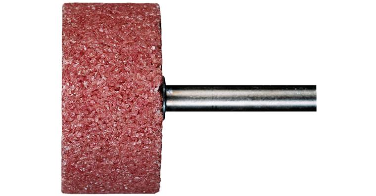 Zylinder-Schleifstift Edelkorund rosa Schaft-Ø 6 mm Körnung fein 60 ØxH 16x20 mm