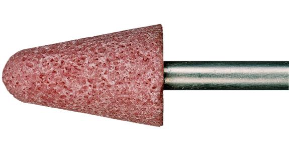 Kegel-Schleifstift Edelkorund rosa Schaft-Ø 6 mm Körnung fein 60 ØxH 20x32 mm
