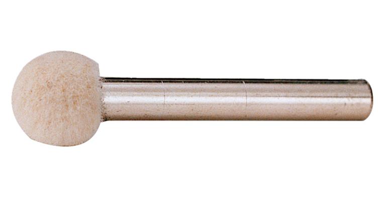 Spherical felt polishing point shank diameter 6 mm diameter 20 mm