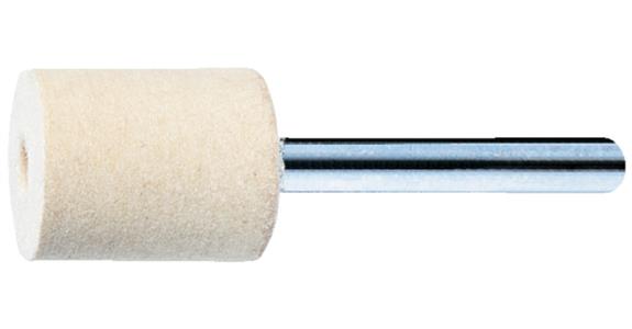Filz-Polierstift Zylinder Schaft-Ø 6 mm Kopf-Øxlänge 15x20 mm