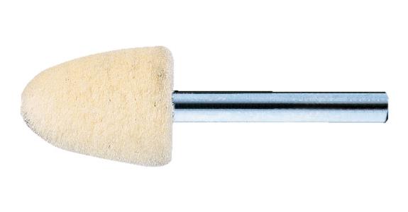 Filz-Polierstift Rundkegel Schaft-Ø 6 mm Kopf-Øxlänge 25x30 mm
