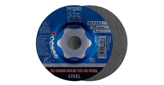 Schruppscheibe Leistungs-Linie CC-GRIND-SOLID SG STEEL 125 mm