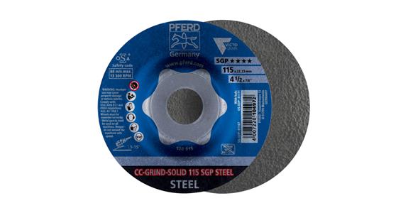 Schruppscheibe CC-GRIND SOLID SGP Steel Victograin Ø 115 mm