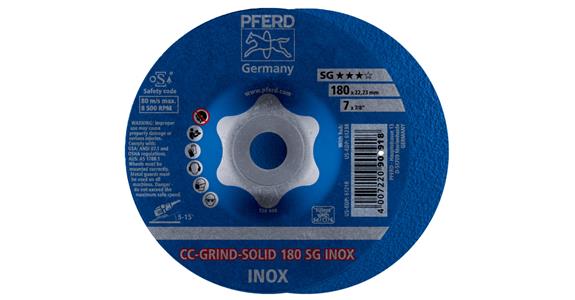 Schruppscheibe Leistungs-Linie CC-GRIND-SOLID SG INOX 115 mm
