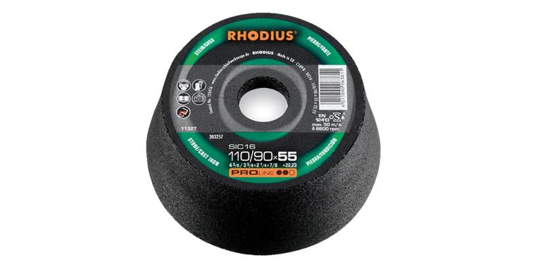 Stone cup wheel, silicon carbide, grain 24, dia. 110/90x55 mm