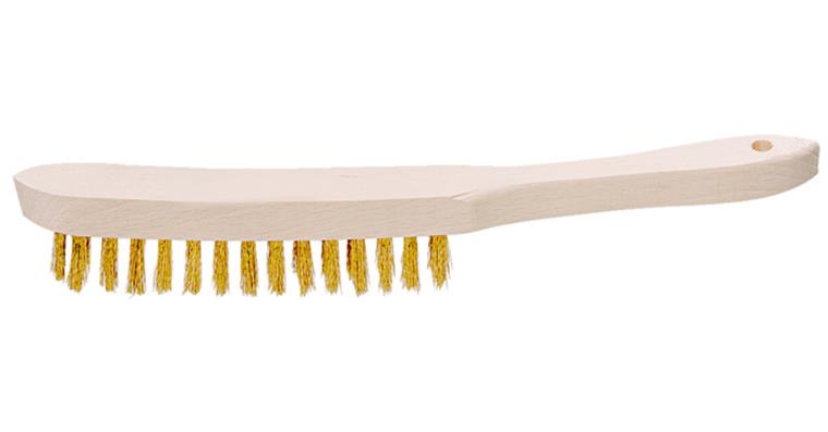 ATORN wire hand brush, brass wire, 4 row