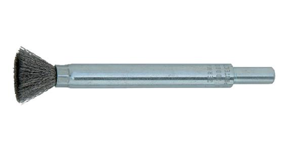 Pinselbürste mit Schaft , INOX-Draht 0,3mm, Länge 120mm, Ø 10mm