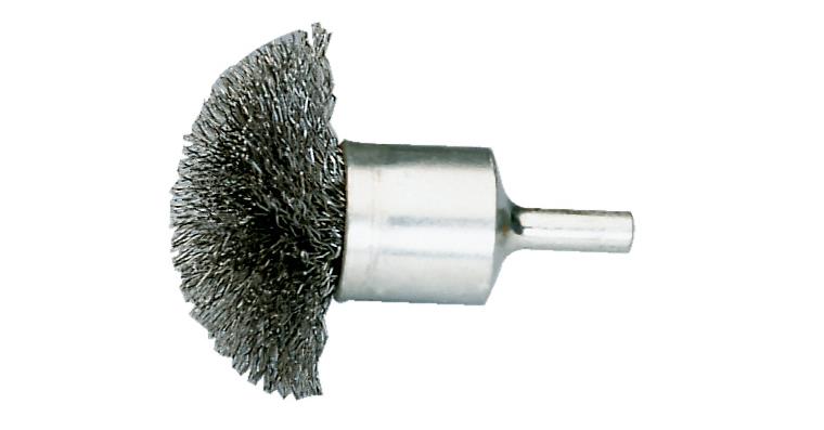Wire end brush (decarbonising brush) spread steel wire dia. 28 mm