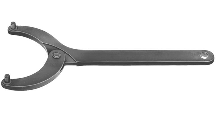 Articulated face wrench with pin dia. 6 mm pin width 40-80 mm
