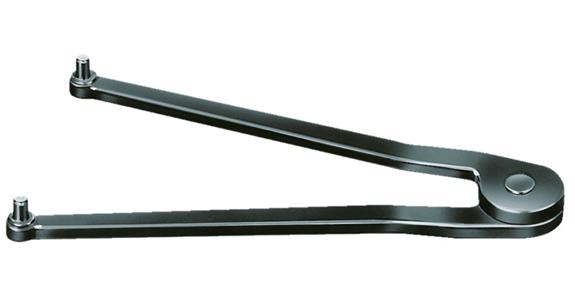 Verstellbarer Stirnlochschlüssel mit Zapfen Ø 2,5 mm Zapfenweite 7-40 mm