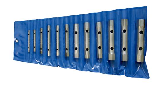 6kant-Steckschlüssel-Satz DIN 896 B gehärtet 12teilig SW 6x7-30x32 mm in Tasche