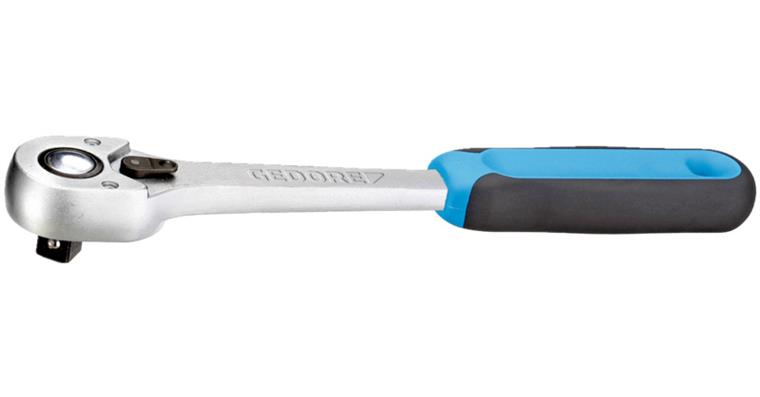 3/8 inch lever reversible ratchet DIN 3122 31CrV3 length 200 mm push button