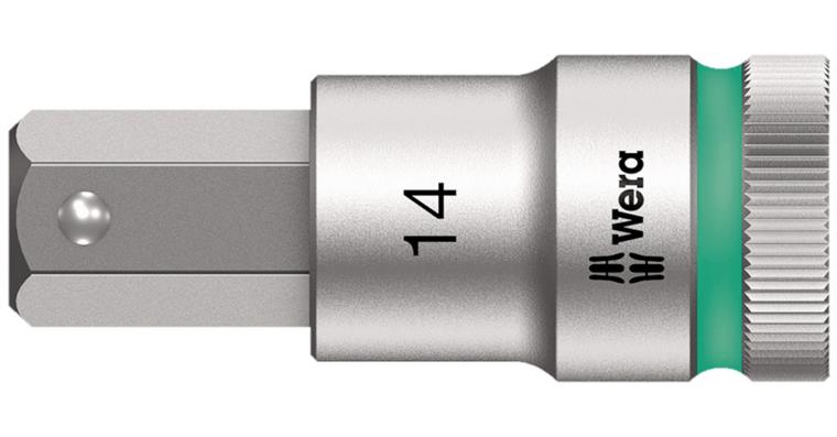 1/2 inch hexagon screwdriver bit Zyklop short with holding function AF 7x60 mm
