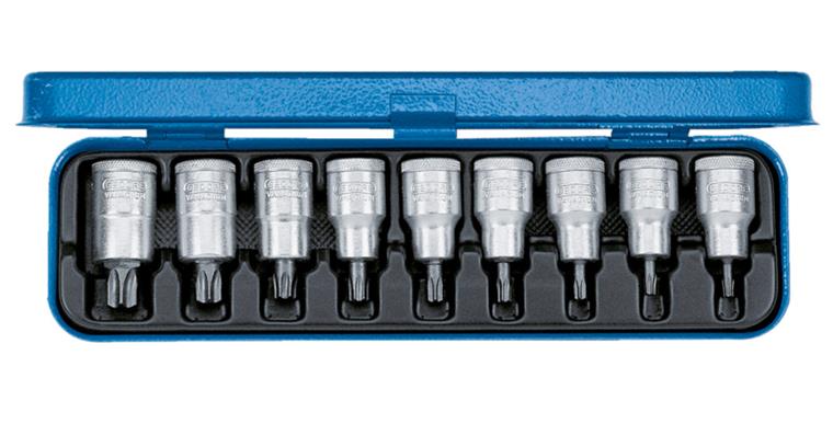 1/2 Zoll Innen-TORX®-Schraubendreher-Satz CV-Stahl 9teilig T 20-60 Länge 55 mm