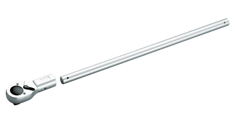 1 inch lever rev ratchet DIN 3124 with ext. tube V31CrV3 steel length 810 mm