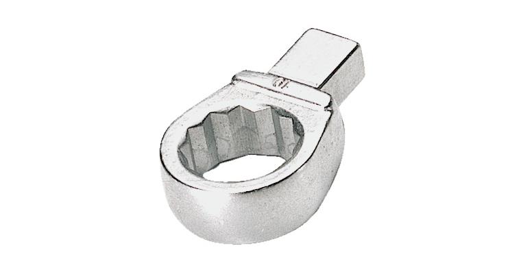 Bi-hexagon ring plug-in tool 14x18 mm chrome-plated AF 21 mm chrome-plated