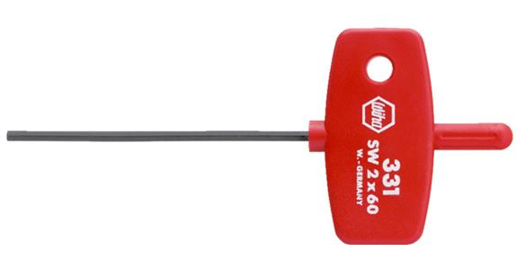 6kant-Stiftschlüssel mit Schlüsselgriff SW 3,0 mm Klingenlänge 60 mm
