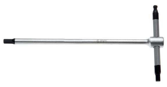 6kant-Kugelkopf-Stiftschlüssel T-Griff Länge 210 x 105 mm SW 6