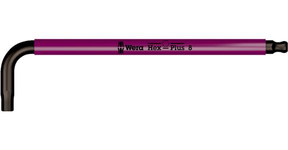 Langer 6kant-Kugelkopf Stiftschlüssel Hex-Plus Farbe leuchtorange SW 5,0 mm