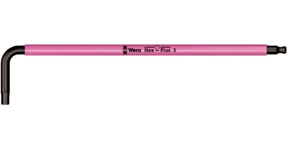 Langer 6kt-Kugelkopf Stiftschlüssel Hex-Plus pink SW 8mm m. Haltefunktion