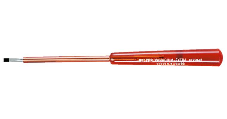 Slotted (grub) screwdriver plastic handle 0.4x2.5x75 mm for M2.3 to M5