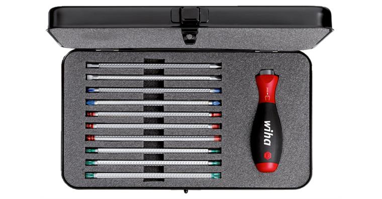 Combination blade set System6 11 pcs telescopic handle slotted/PH/PZ/TX/hex/hex
