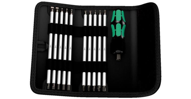 Vario screwdriver set 11 pieces in folding bag slotted/hexagon/PH/PZ/TX®