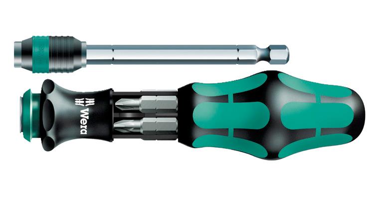 Bit magazine holder, tipped Kraftform handle L=100 mm slotted+PH+PZ