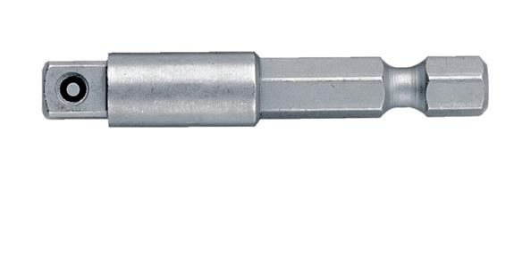 Verbindungsteil mit federndem Stift Außenvierkant E6,3 4kant 3/8 Zoll x 100 mm