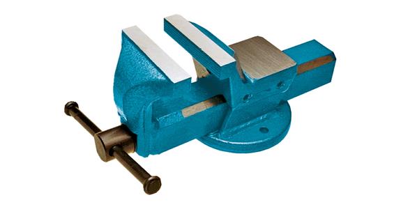 ATORN Parallel-Schraubstock 100 mm, Stahlgeschmiedet mit festen Backen, blau