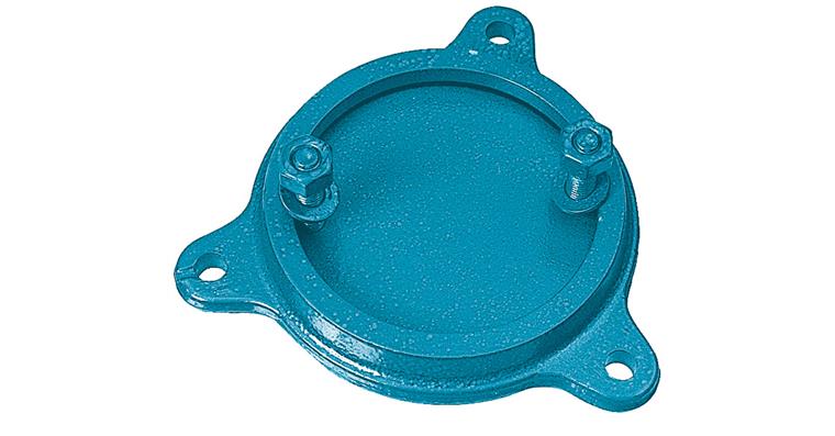 ATORN Drehuntersatz für 100 mm Parallel-Schraubstock, Farbe blau