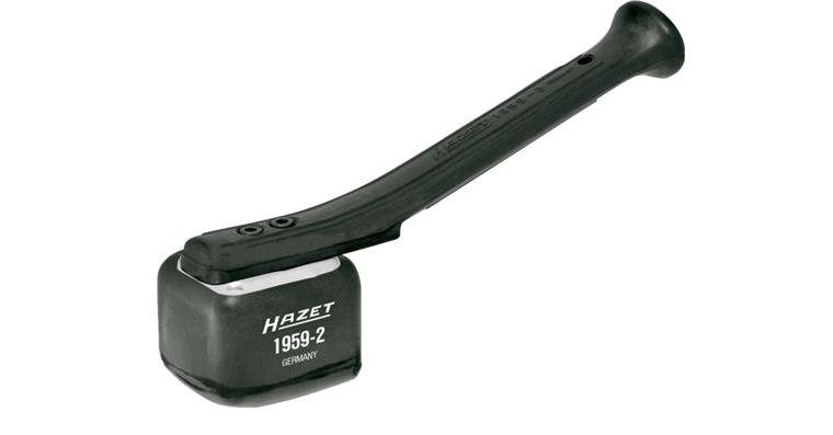 Adhesive hammer, rubber body, perm. plastic filler 70x70 mm L=260 mm