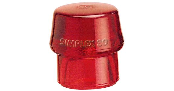 Schlageinsatz für Simplex-Schonhammer Plastik rot Ø 60 mm
