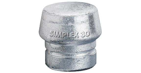 Schlageinsatz für Simplex-Schonhammer Weichmetall silber Ø 50 mm
